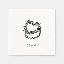 手描お洒落きケーキ結婚ズ スタンダードカクテルナプキン