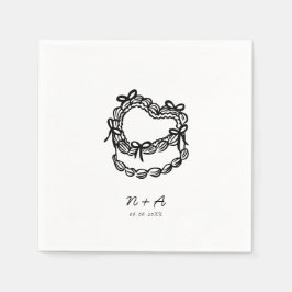 手描お洒落きケーキ結婚ズ スタンダードカクテルナプキン