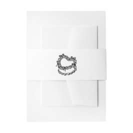 手描お洒落きケーキ結婚ズ 招待状ベリーバンド