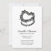 手描お洒落きケーキ結婚式招待状 セーブザデート (正面)