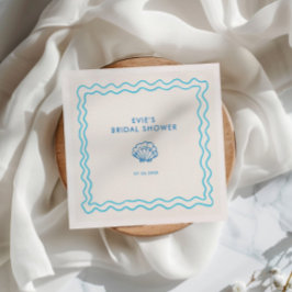 手描お洒落きシェルブライダルシャワー スタンダードカクテルナプキン