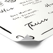 手描お洒落きシグネチャードリンク ポスター (角)