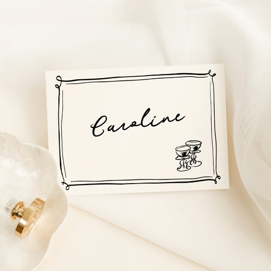 手描お洒落きドードル座席表 テーブルナンバー