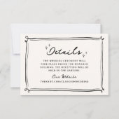 手描お洒落きドードル 招待状 (正面)