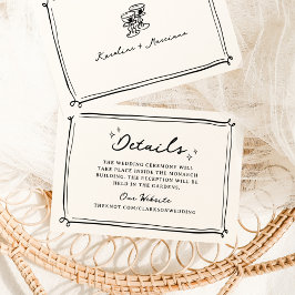 手描お洒落きドードル 招待状