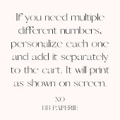 手描お洒落きネイビーブルー テーブルナンバー