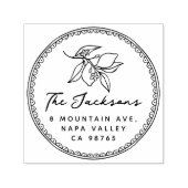 手描お洒落きレモン名&差出人住所 セルフインキングスタンプ (デザイン)