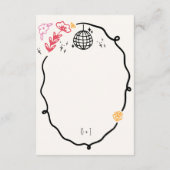 手描お洒落き山花結婚詳細 エンクロージャーカード (裏面)