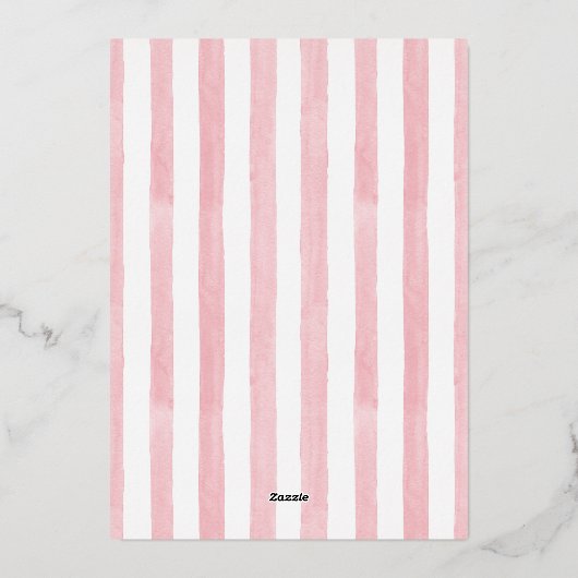 手描お洒落き日付箔招待状を保存 箔招待状 (裏面)