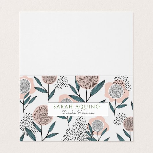 手描お洒落き消音した花産真骨助産師 名刺 (外部フラット)