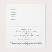 手描お洒落き消音した花産真骨助産師 名刺 (内部フラット)