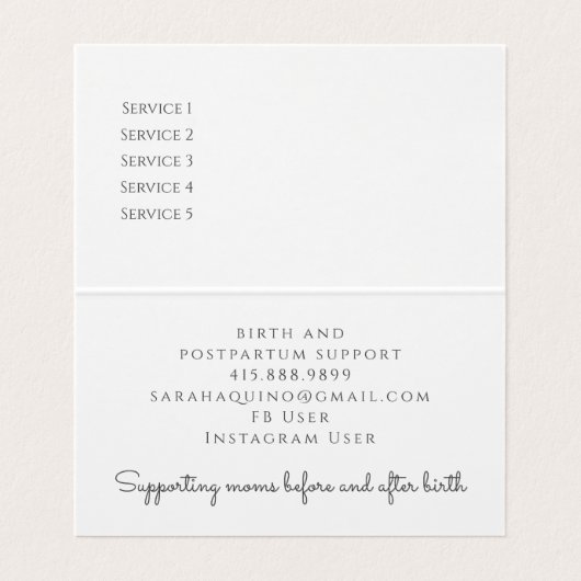 手描お洒落き消音した花産真骨助産師 名刺 (内部フラット)