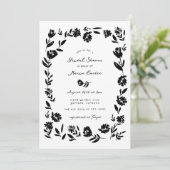手描お洒落き花縁どブライダルシャワー 招待状 (スタンド正面)