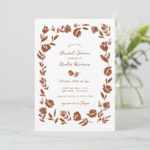 手描お洒落き花縁どブライダルシャワー 招待状 (スタンド正面)