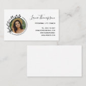 手描かわいらしきリース（写真付き） 名刺 (正面/裏面)