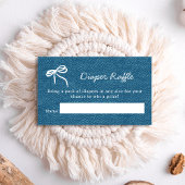 手描きおむつラッフルブルージーンベビーシャワー エンクロージャーカード