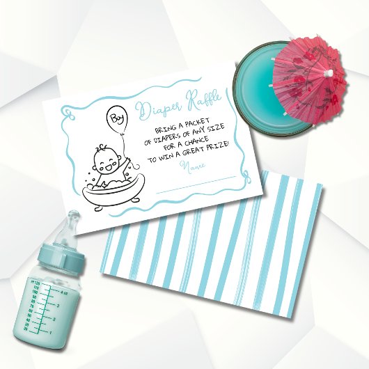 手描きおむつラッフルボーイ 招待状