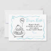 手描きおむつラッフルボーイ 招待状 (正面)