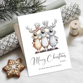 手描きおもしろいクリスマストインデナ企業のー シーズンカード