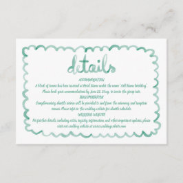 手描きお洒落オリーブグリーンフレーム詳細 エンクロージャーカード