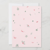 手描きお洒落カクテルクリスマスパーティー 招待状 (裏面)