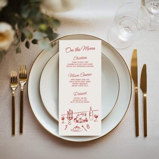 手描きお洒落クリスマスディナー メニュー