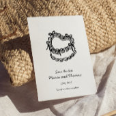 手描きお洒落ケーキ結婚式の日付を保存 セーブザデート