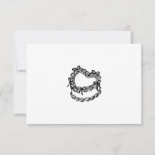 手描きお洒落ケーキ結婚式RSVPカード 出欠カード (裏面)