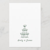 手描きお洒落シャンパンのメ結婚ニュー メニュー (裏面)