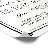 手描きお洒落ドードルバーメニュー ポスター (角)