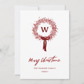 手描きお洒落ドードルリースクリスマスフォト シーズンカード (正面)