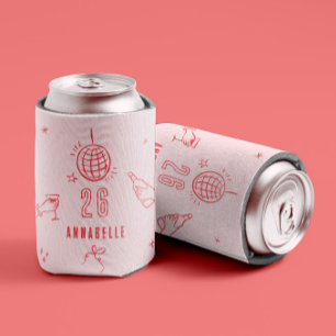 手描きお洒落バースデードリンクパーティー 缶クーラー