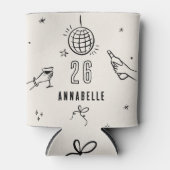 手描きお洒落バースデードリンクパーティー 缶クーラー (正面)