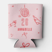 手描きお洒落バースデードリンクパーティー 缶クーラー (正面)