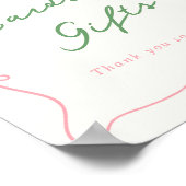 手描きお洒落ピンク&グリーンカード&ギフト ポスター (角)