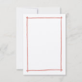 手描きお洒落メニューオプション結婚式の出欠 出欠カード (裏面)