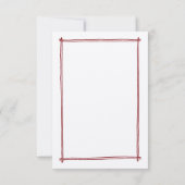 手描きお洒落メニューオプション結婚式の出欠 出欠カード (裏面)