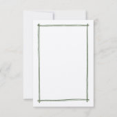 手描きお洒落メニューオプション結婚式の出欠 出欠カード (裏面)