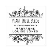 手描きお洒落ワイルドフラワー植物種子 ラバースタンプ (インプリント)