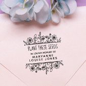 手描きお洒落ワイルドフラワー植物種子 ラバースタンプ