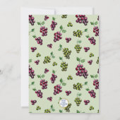 手描きお洒落ヴィネヤードワインブライダルシャワー 招待状 (裏面)