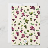 手描きお洒落ヴィネヤードワインブライダルシャワー 招待状 (裏面)