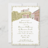 手描きお洒落城リハーサル夕食会 招待状 (正面)