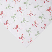 手描きお洒落弓レッド&グリーンクリスマス 薄葉紙 (詳細)