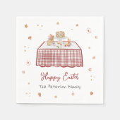 手描きお洒落春イースターブランチ スタンダードカクテルナプキン (正面)