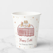 手描きお洒落春イースターブランチ 紙コップ (正面)