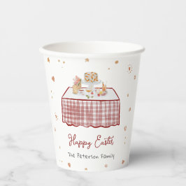 手描きお洒落春イースターブランチ 紙コップ