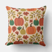 手描きお洒落秋ハロウィーンパンプキンシール クッション (正面)
