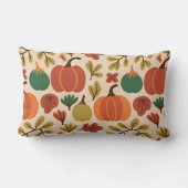 手描きお洒落秋ハロウィーンパンプキンシール ランバークッション (裏面)