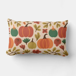 手描きお洒落秋ハロウィーンパンプキンシール ランバークッション